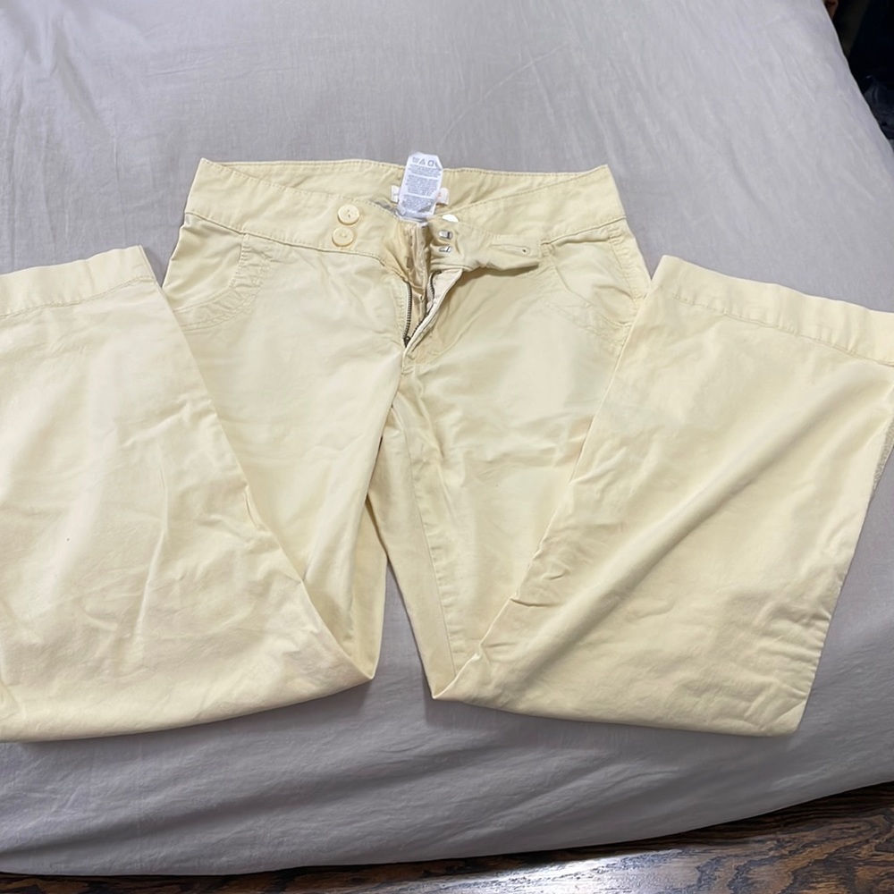 Pale Yellow Wide Leg Pant